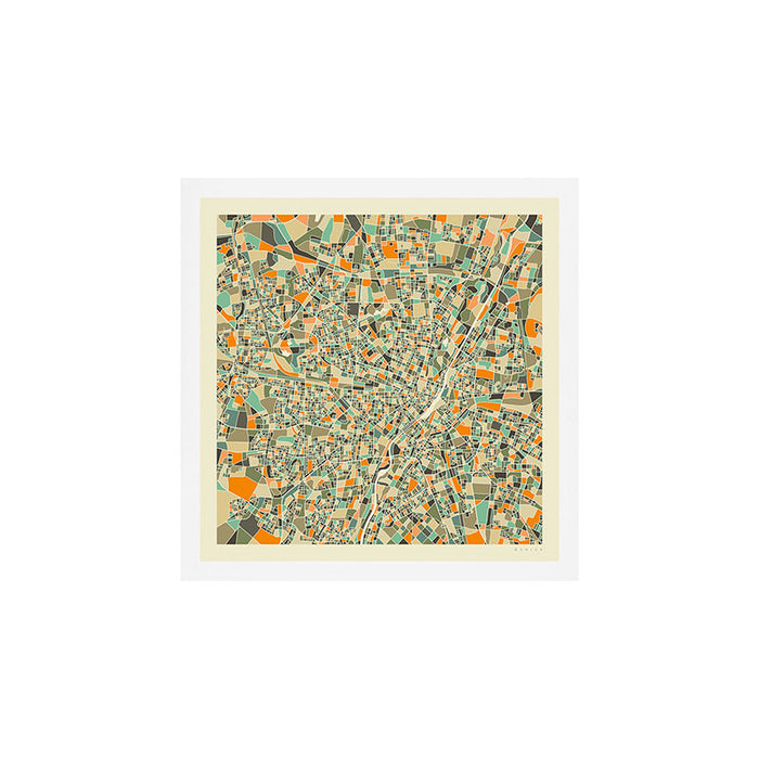 Munich Map Art Print Gallery Image 1