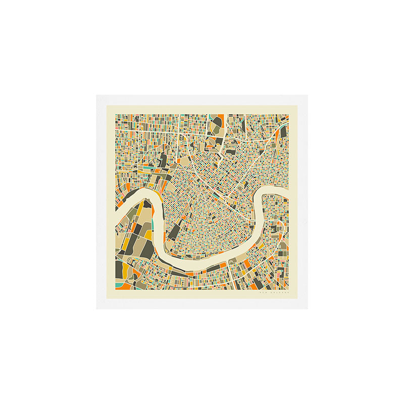 New Orleans Map Art Print Gallery Image 1