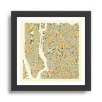 New York Map Framed Art Print Gallery Image 1