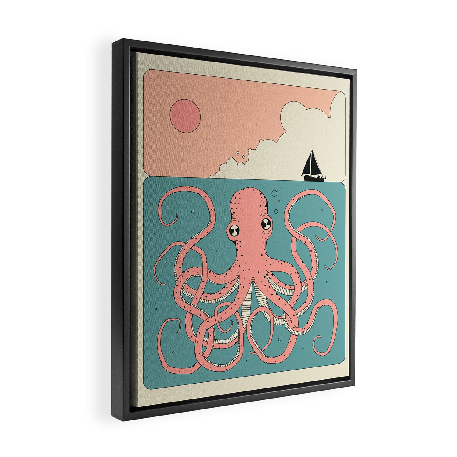 OCTOPUS Framed Canvas Print Gallery Image 2