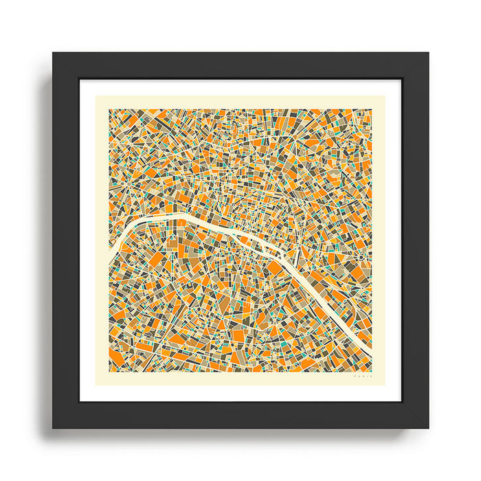 Paris Map Framed Art Print Gallery Image 1