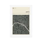Paris Map Art Print Gallery Image 1