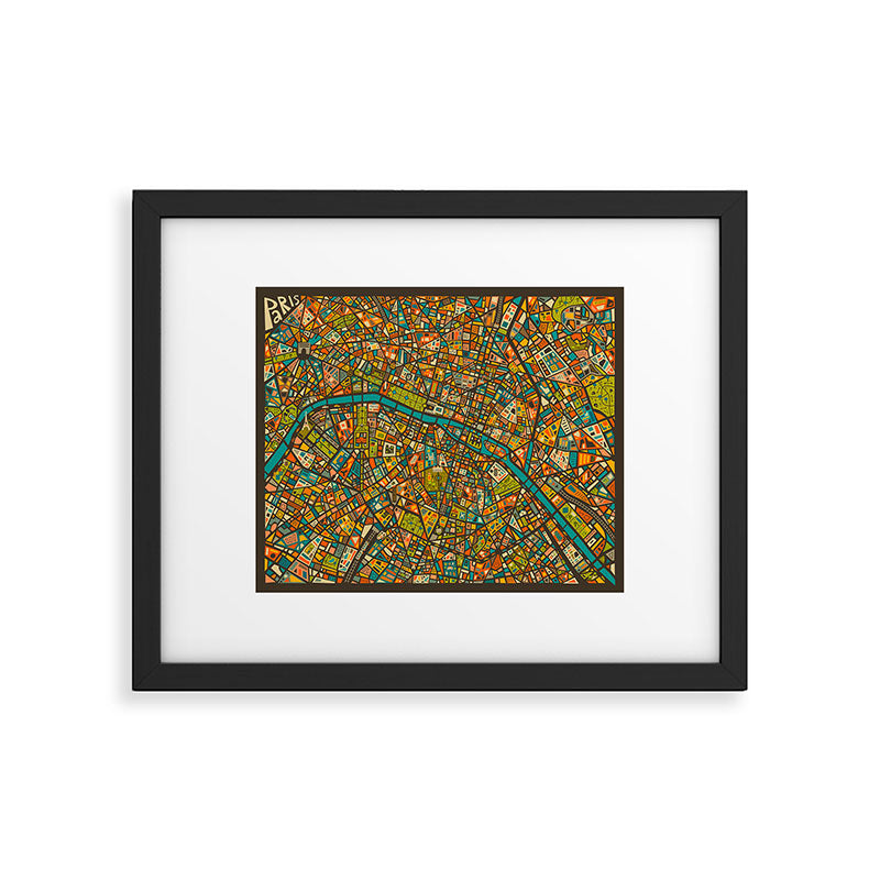 PARIS Map Framed Art Print Gallery Image 5