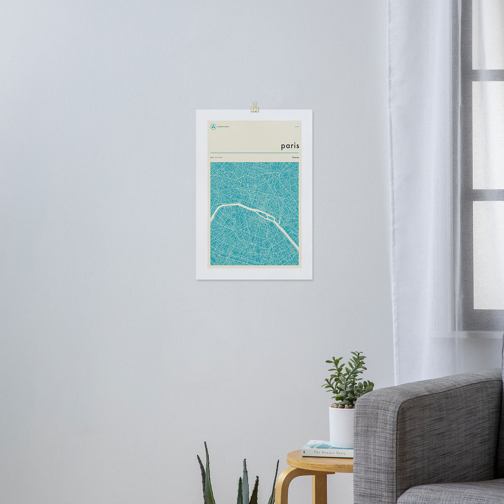PARIS MAP Art Print Gallery Image 3