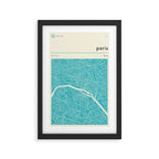 PARIS MAP Framed Art Print Gallery Image 2