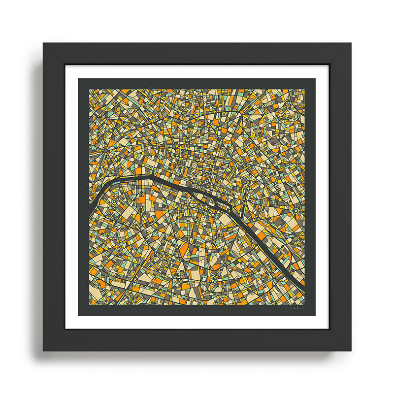 PARIS MAP Framed Art Print Gallery Image 1