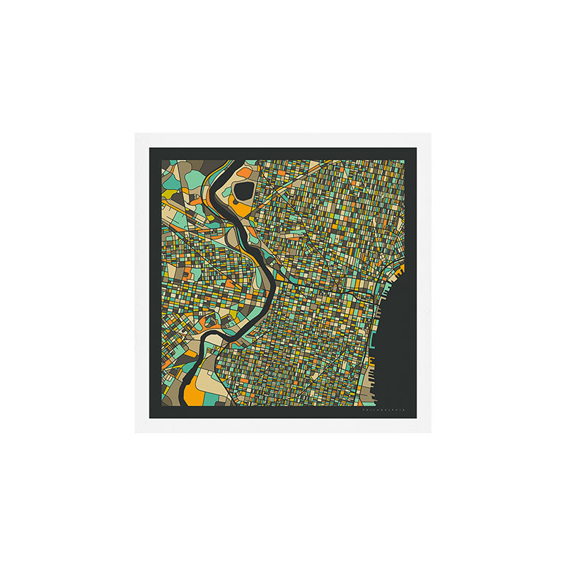 PHILADELPHIA MAP Art Print Gallery Image 1