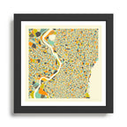 Philadelphia Map Framed Art Print Gallery Image 1
