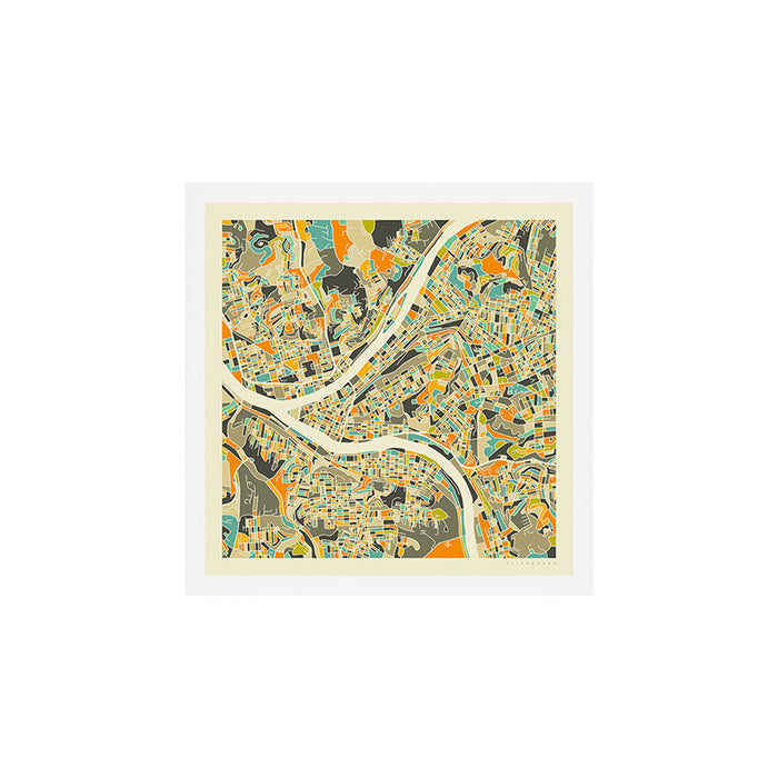 Pittsburgh Map Art Print Gallery Image 1