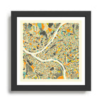 Pittsburgh Map Framed Art Print Gallery Image 1