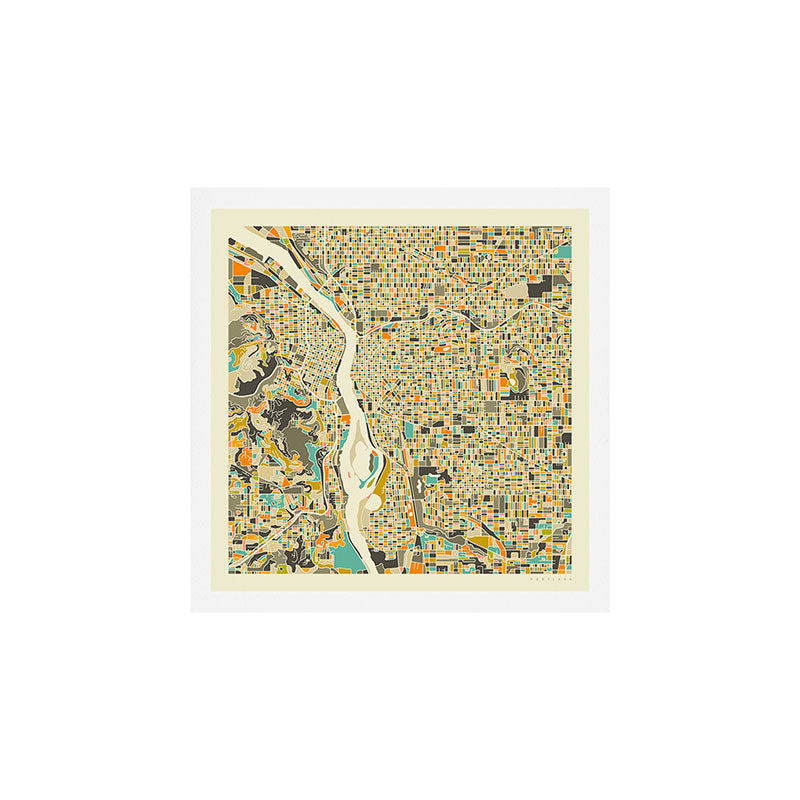PORTLAND Map Art Print Gallery Image 1