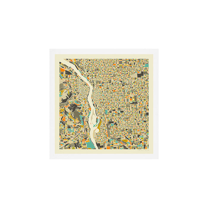 PORTLAND Map Art Print Gallery Image 1