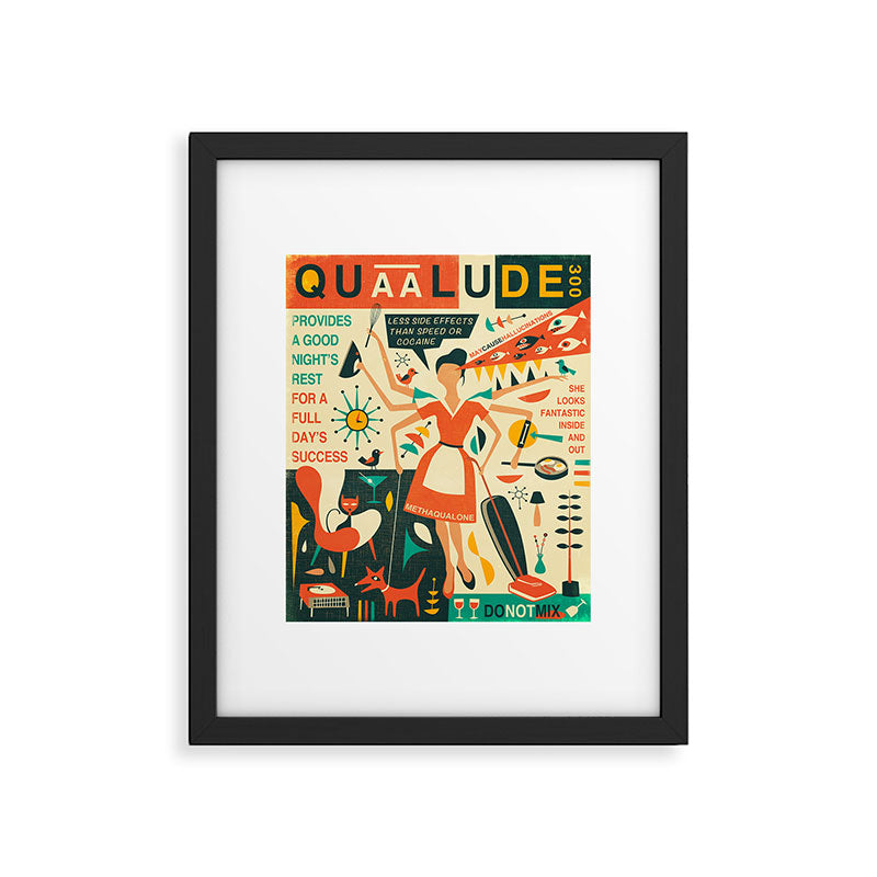 Q IS FOR QUAALUDE Framed Art Print Gallery Image 5