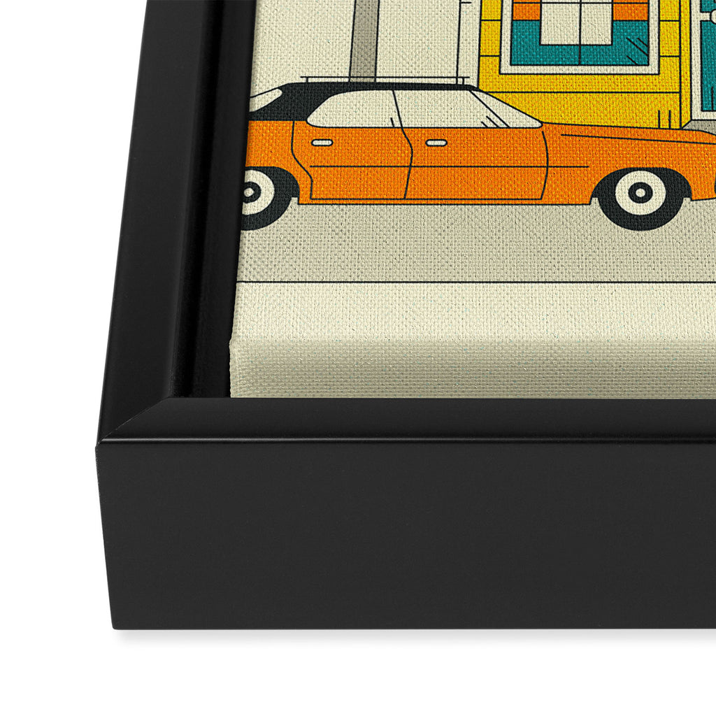 RECORD SHOP Framed Canvas Print Gallery Image 3