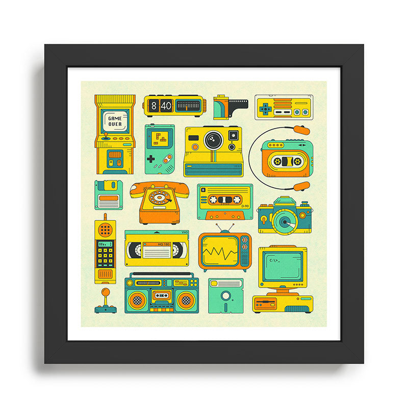 RETRO TECHNOLOGY Framed Art Print Gallery Image 1