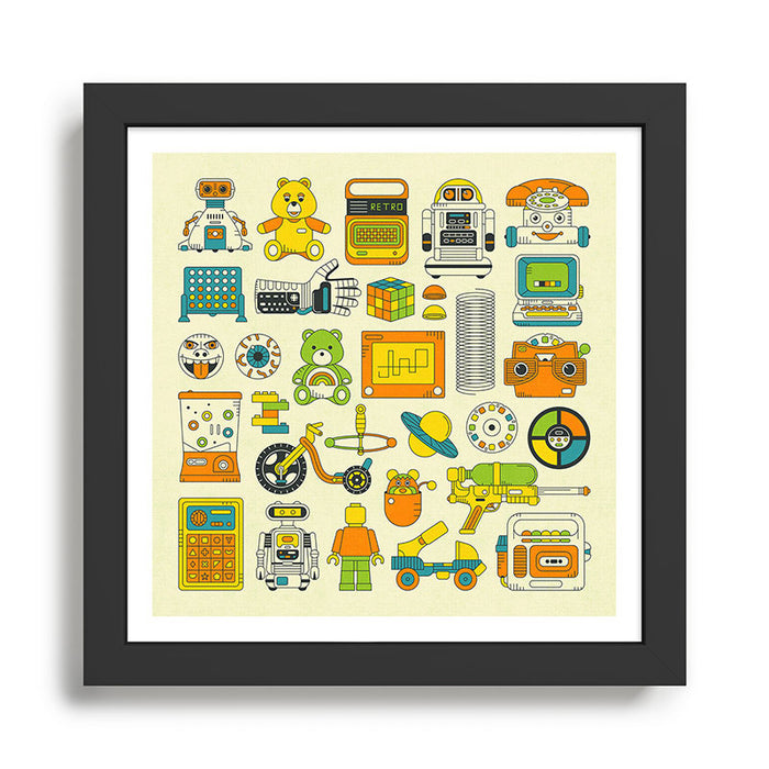 RETRO TOYS Framed Art Print Gallery Image 1