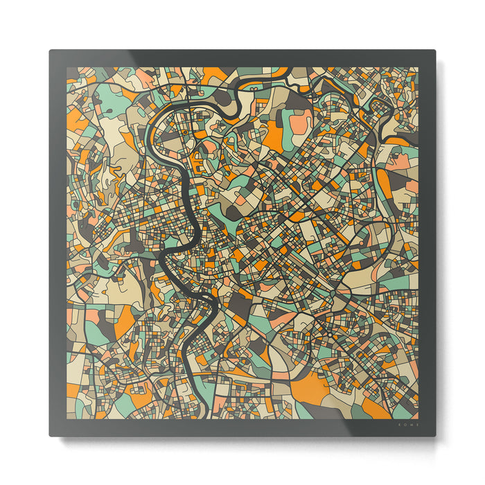 ROME MAP Metal Print Gallery Image 1
