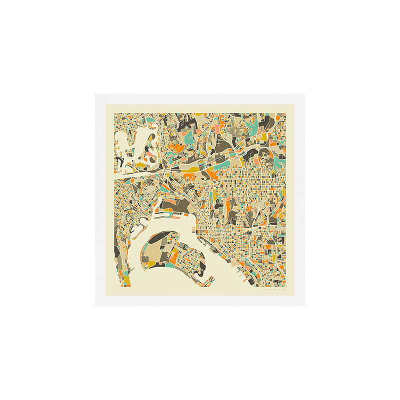 San Diego Map Art Print Gallery Image 1
