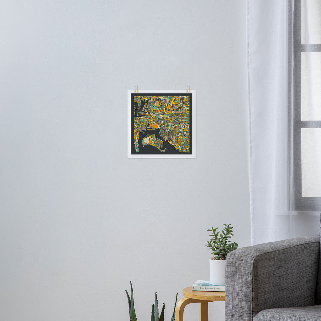 SAN DIEGO MAP Art Print Gallery Image 3