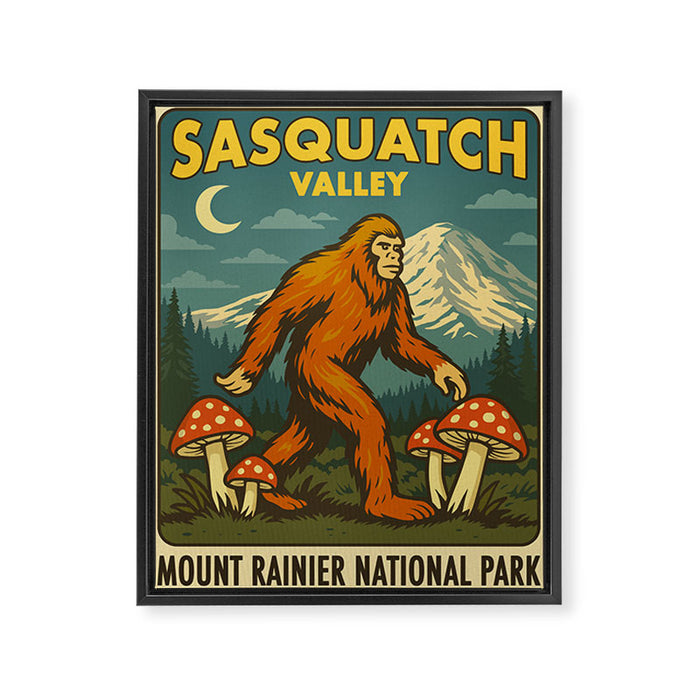 Sasquatch Framed Canvas Print Gallery Image 1