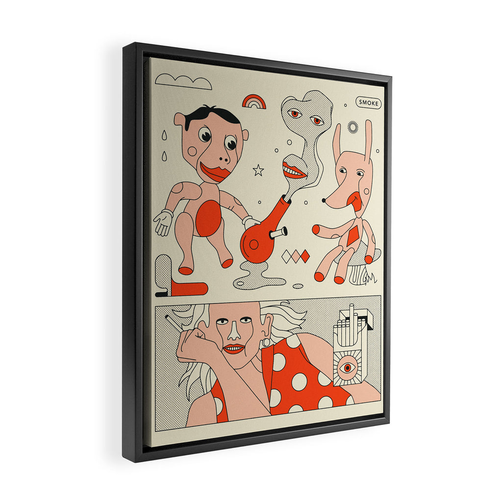 SMOKE Framed Canvas Print Gallery Image 2