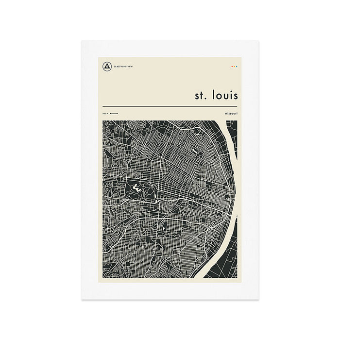 St. Louis Map Art Print Gallery Image 1