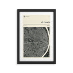 St. Louis Map Framed Art Print Gallery Image 2