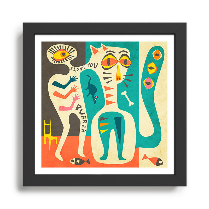 The Cat Framed Art Print Gallery Image 1
