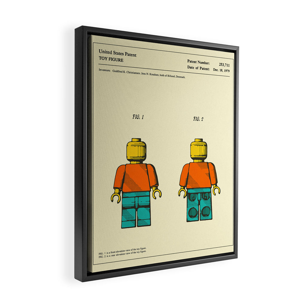TOY FIGURE Patent (1979) Reproduction Framed Canvas Print Gallery Image 2