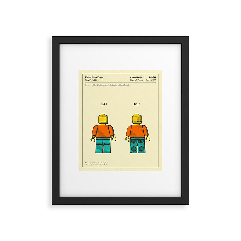 TOY FIGURE Patent (1979) Reproduction Framed Art Print Gallery Image 5