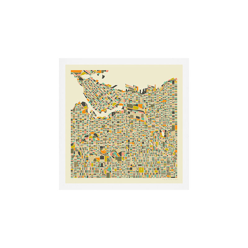 VANCOUVER MAP Art Print Gallery Image 1