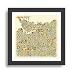 VANCOUVER MAP Framed Art Print Gallery Image 1