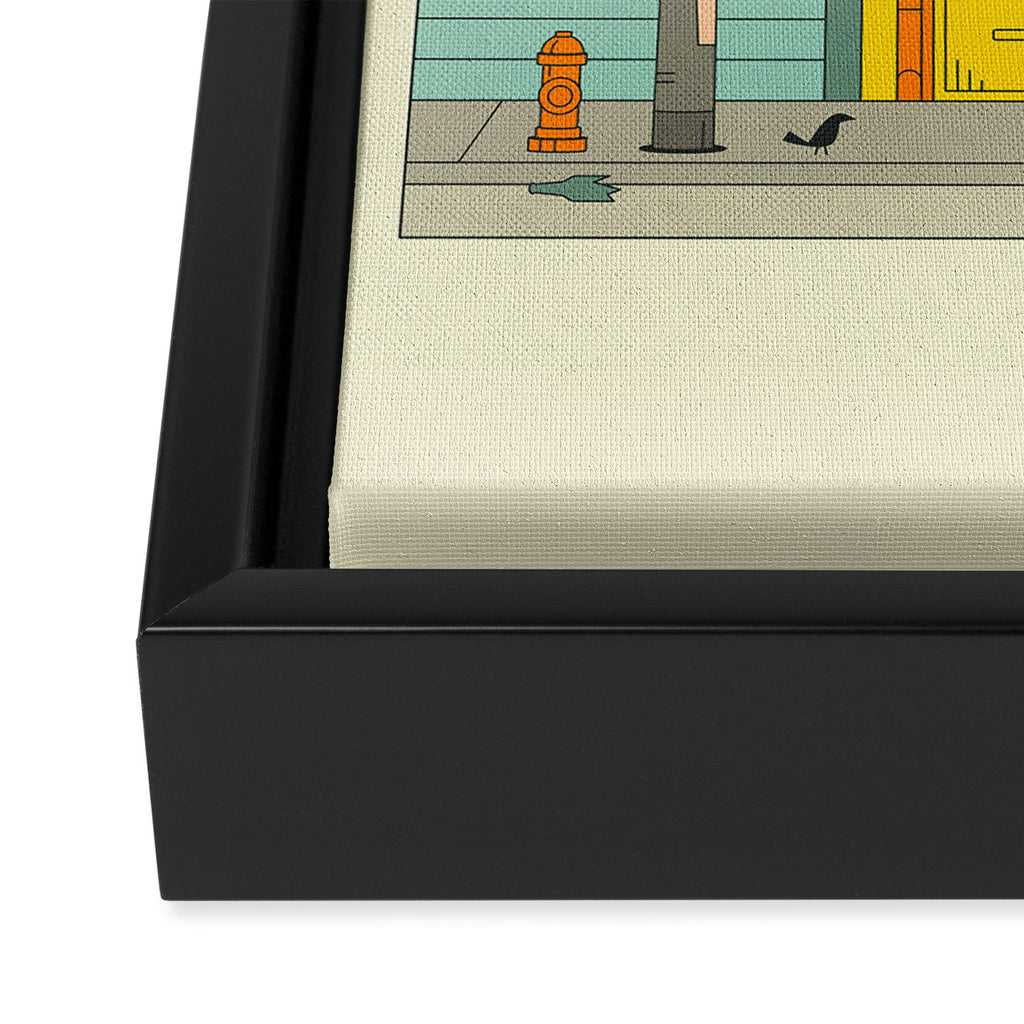 VIDEO STORE Framed Canvas Print Gallery Image 3