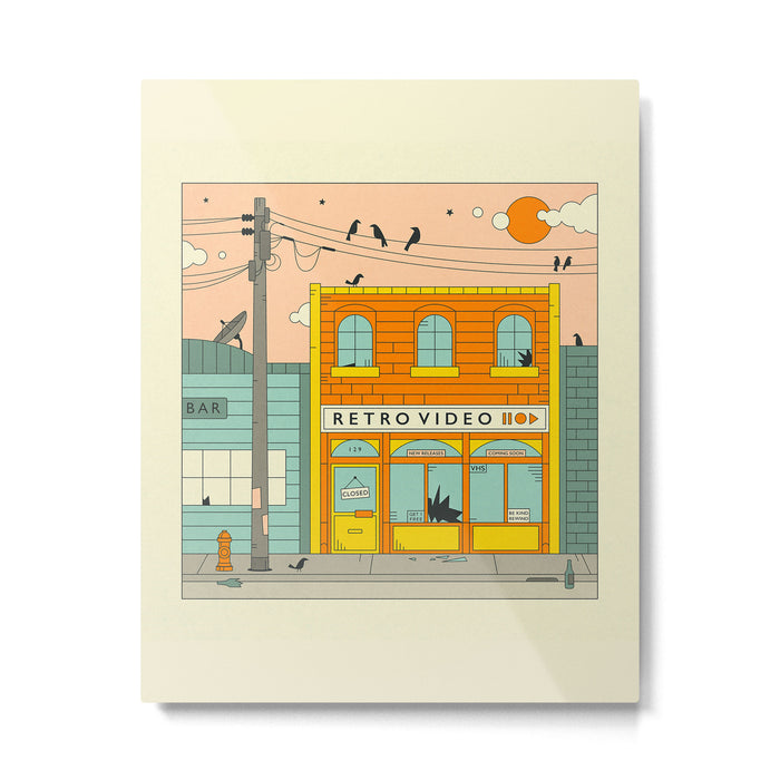 VIDEO STORE Metal Print Gallery Image 1