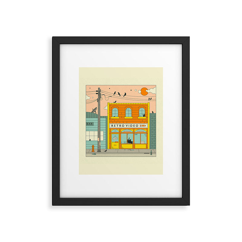 VIDEO STORE Framed Art Print Gallery Image 6