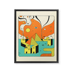 VILLAGE Framed Canvas Print Gallery Image 6