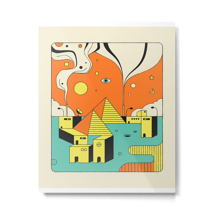 VILLAGE Metal Print Gallery Image 1