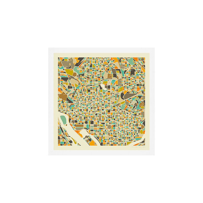 Washington DC Map Art Print Gallery Image 1
