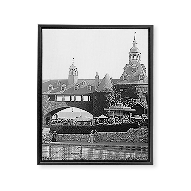 1890 Narragansett Towers & Casino, Narragansett, Rhode Island Framed Canvas Print Gallery Image 6