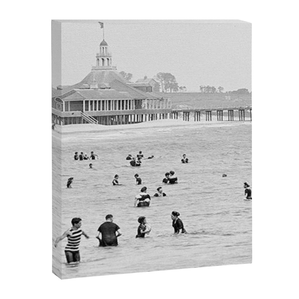 1895 Narragansett Pier and Beach, Narragansett, Rhode Island Canvas Print Gallery Image 6