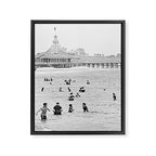 1895 Narragansett Pier and Beach, Narragansett, Rhode Island Framed Canvas Print Gallery Image 6
