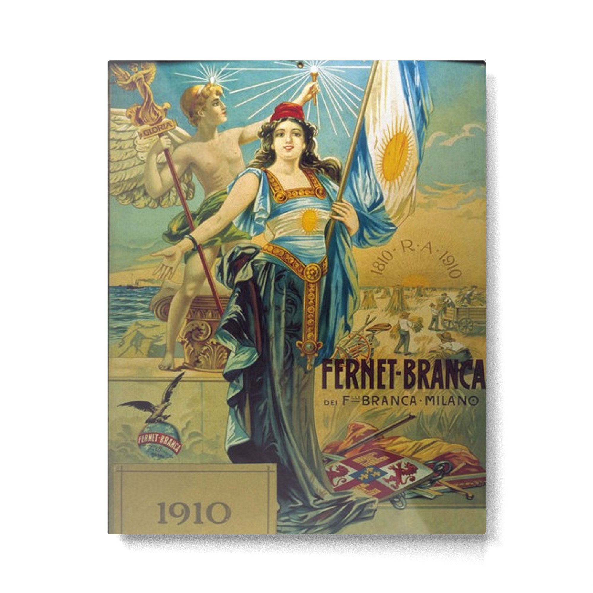 1910 Fernet Branca Liqueur Aperitif Advertisement Poster Print Metal Print Gallery Image 6