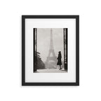 1920 Woman at the Gate, Eiffel Tower black and white photography / jazz age black & white photograph Framed Art Print Gallery Image 4