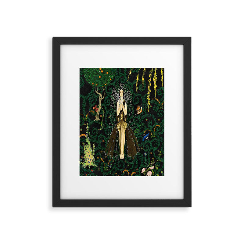 1921 Classical Masterpiece 'Flowers and Flames' by Kay Nielsen Framed Art Print Gallery Image 4