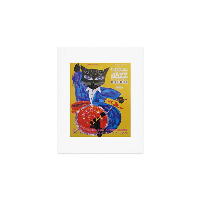 1994 Montreal Jazz Festival Cool Cat Poster No. 3 Gig Advertisement Art Print Gallery Image 1