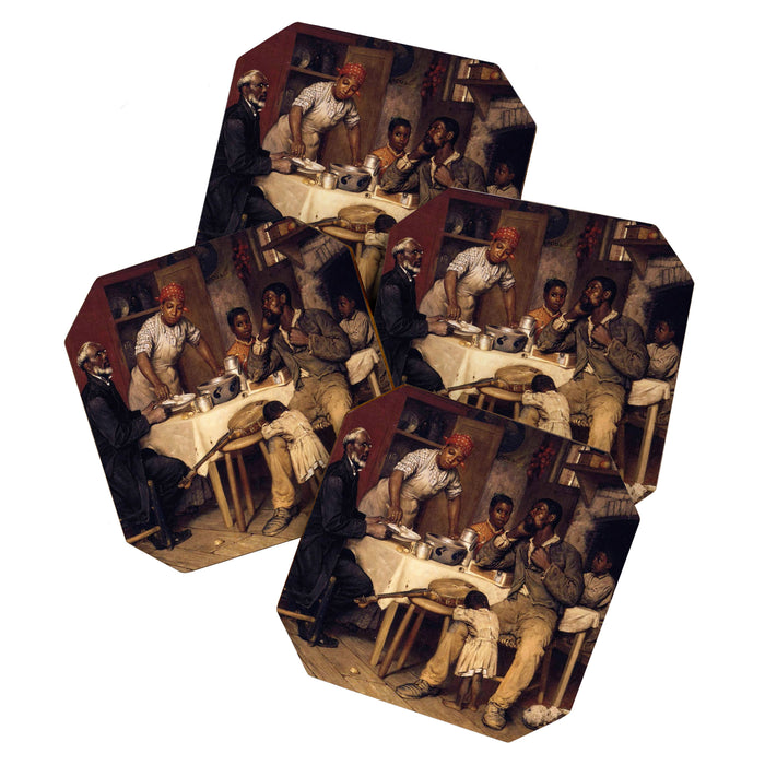 African American Masterpiece 'A Pastoral Visit' by Richard Norris Brooke Coaster Gallery Image 1