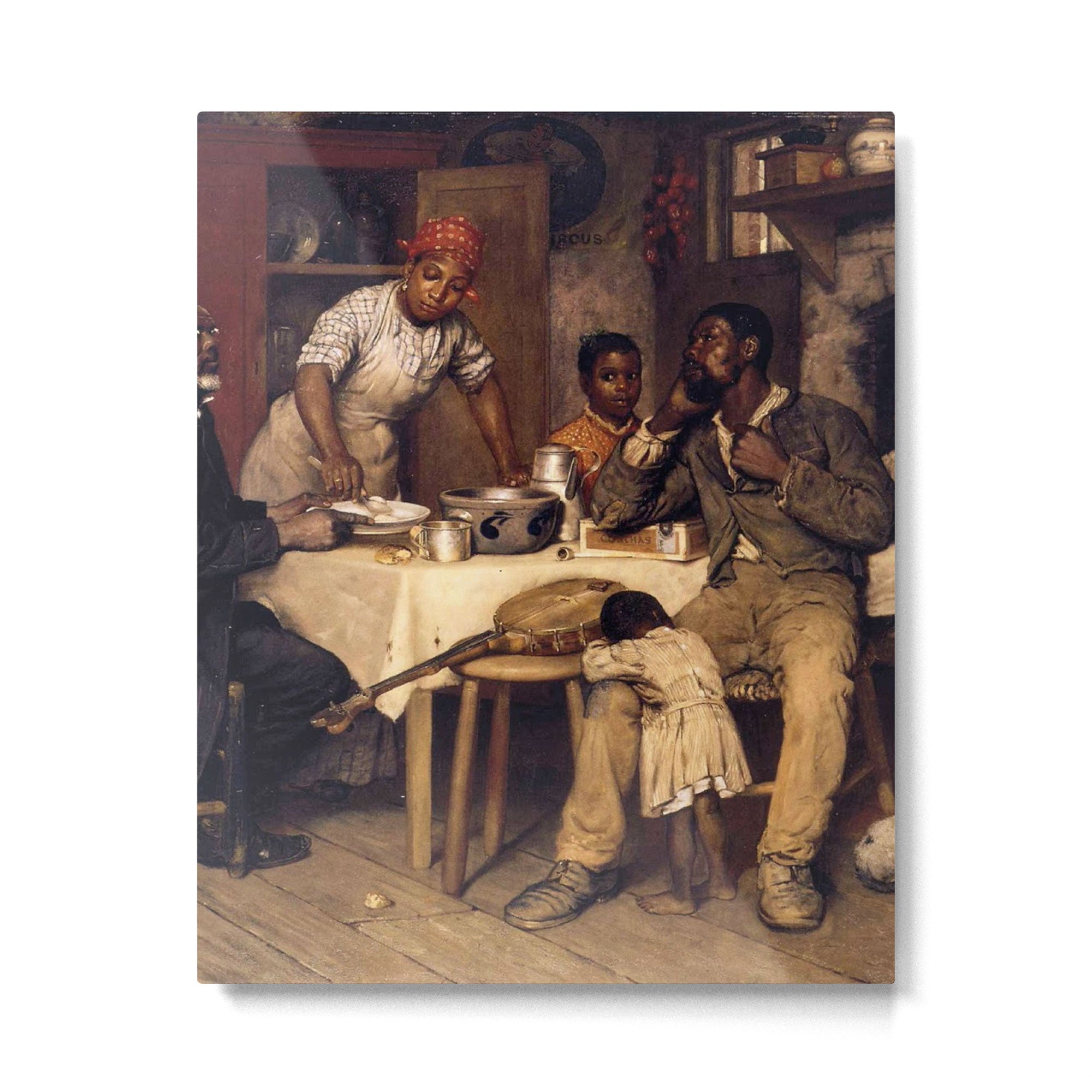 African American Masterpiece 'A Pastoral Visit' by Richard Norris Brooke Metal Print Gallery Image 4