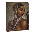 African American Masterpiece 'Cotton Club Flapper Dance Girl' Portrait Painting Canvas Print Gallery Image 8