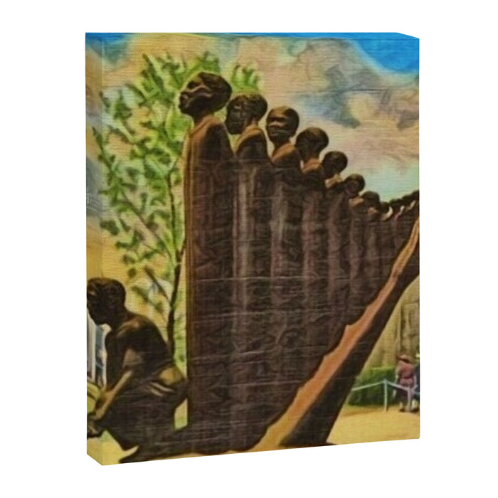 African American Masterpiece 'Lift Up Every Voice & Sing' based on the sculpture by Augusta Savage Canvas Print Gallery Image 1