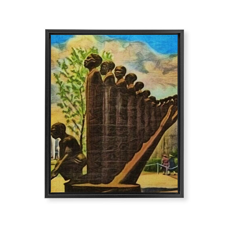 African American Masterpiece 'Lift Up Every Voice & Sing' based on the sculpture by Augusta Savage Framed Canvas Print Gallery Image 8